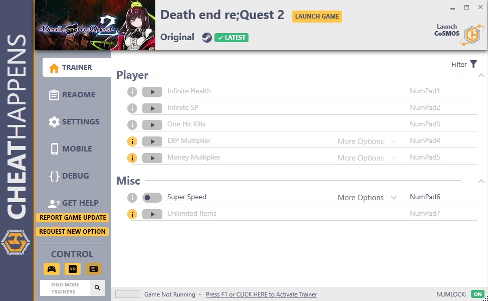 Death end re;Quest 2 Trainer