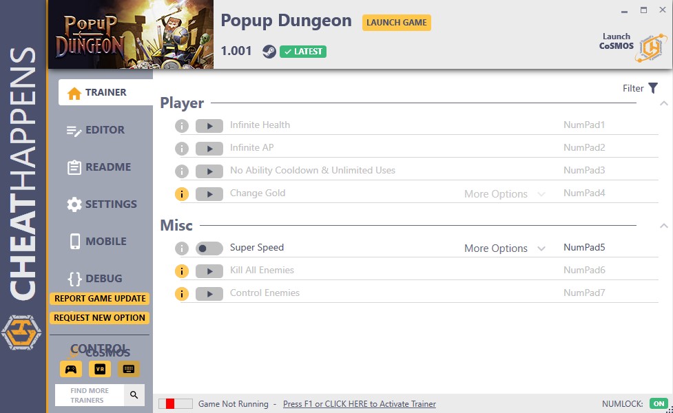 Popup Dungeon Trainer