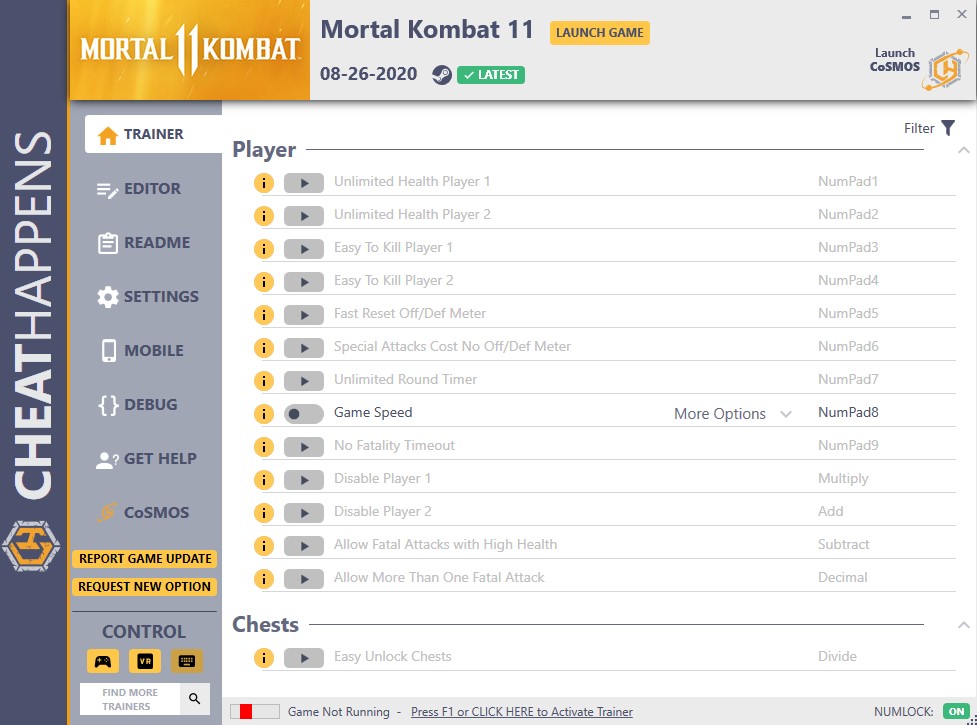 Mortal Kombat 11 v08.26.2020 Trainer