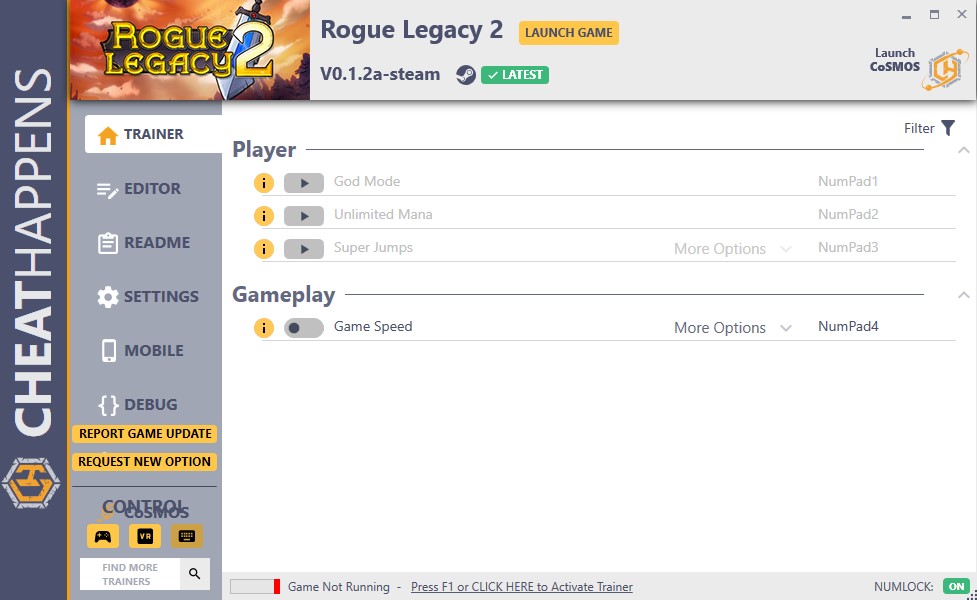 Rogue Legacy 2 v0.1.2a Trainer