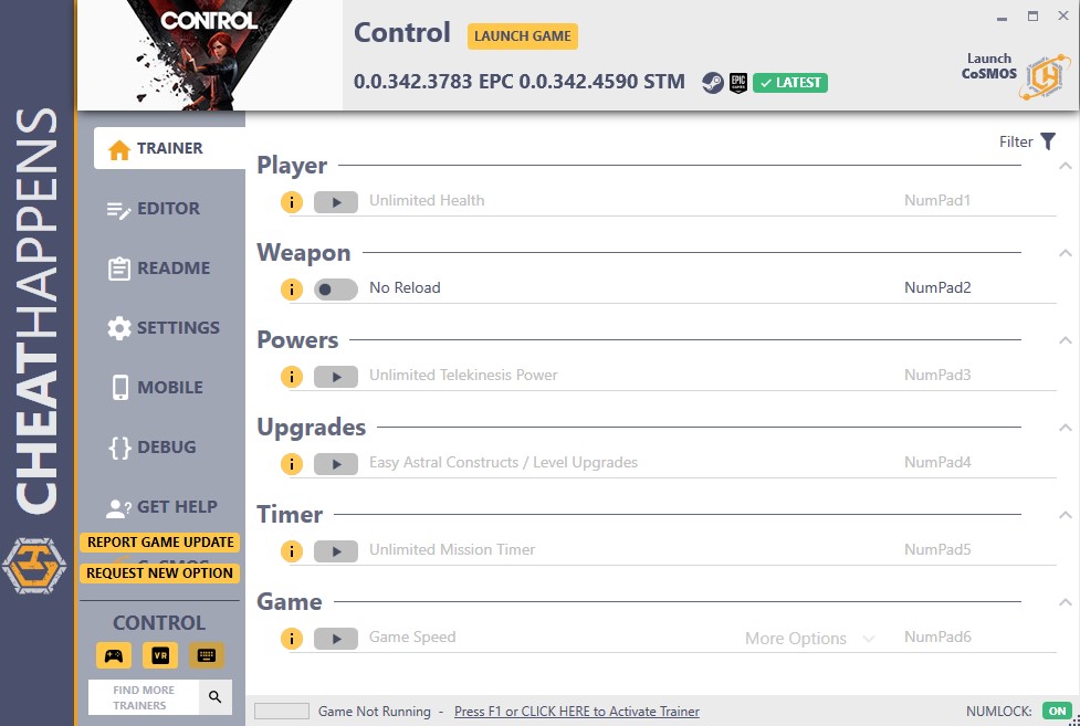 CONTROL v0.0.342.4590 Trainer