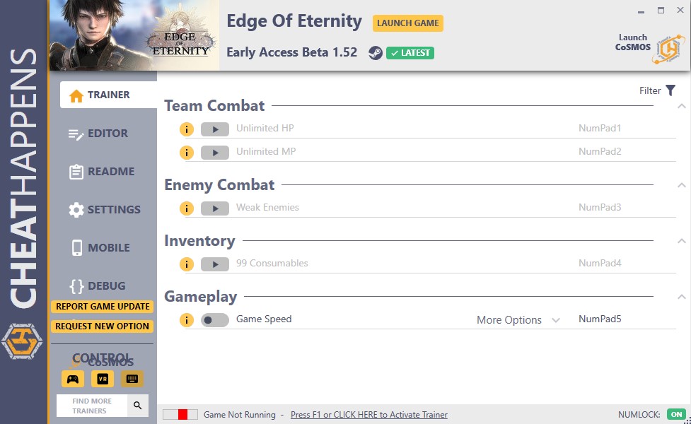 Edge of Eternity v1.52 Trainer