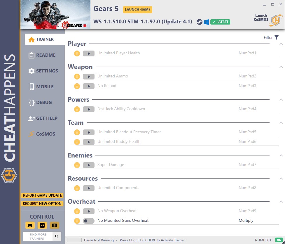 Gears 5 vWS-1.1.510.0 STM-1.1.97.0 Trainer