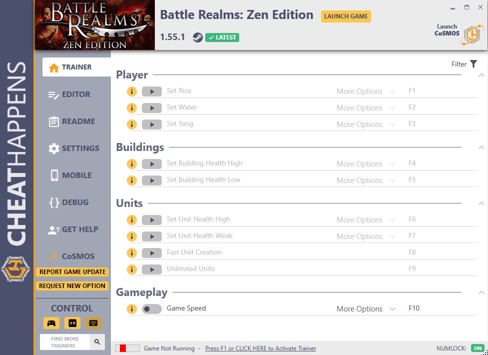 Battle Realms: Zen Edition Trainer