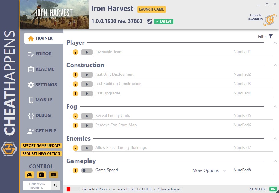 Iron Harvest v1.0.0.1600 rev. 37863 Trainer