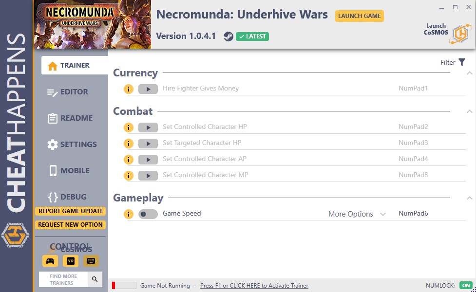 Necromunda: Underhive Wars Trainer