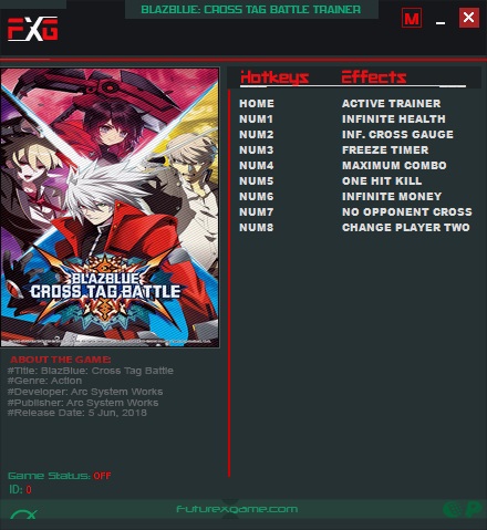 BlazBlue : Cross Tag Battle v1.01 Trainer