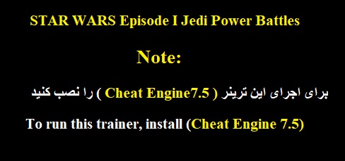 STAR WARS: Episode I: Jedi Power Battles Trainer +6