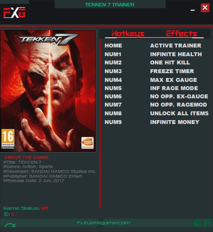 Tekken 7 v1.06 Trainer +9