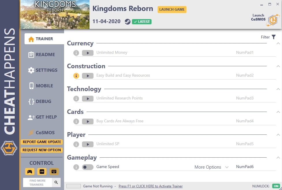 Kingdoms Reborn Trainer