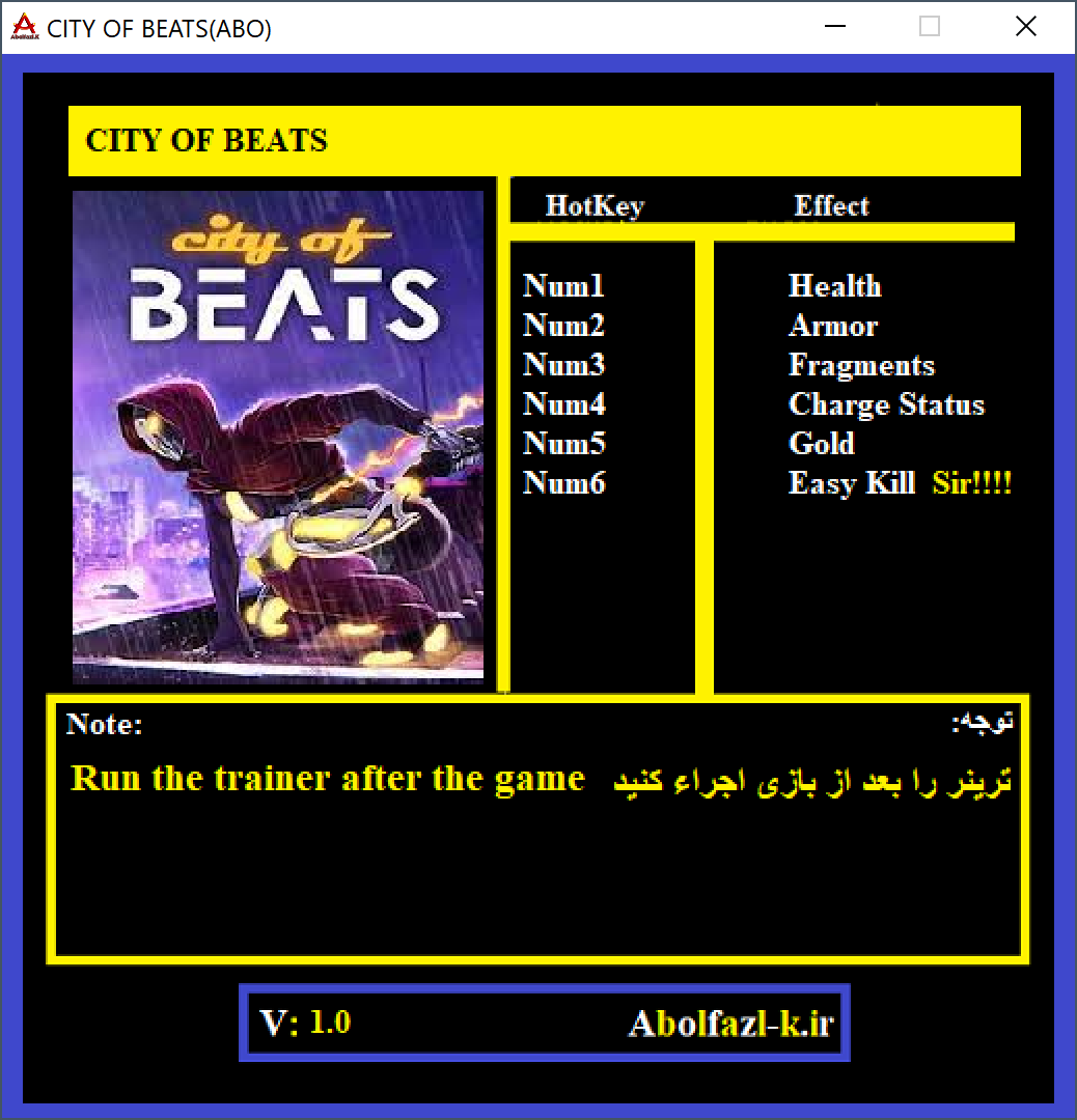 City of Beats Trainer +6