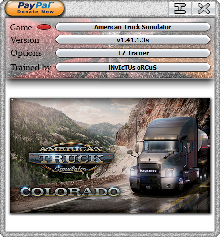 American Truck Simulator v1.41.1.3s Trainer +7