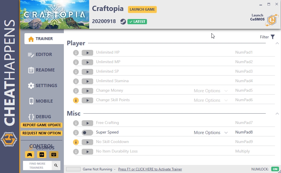 Craftopia v2020.09.18 Trainer