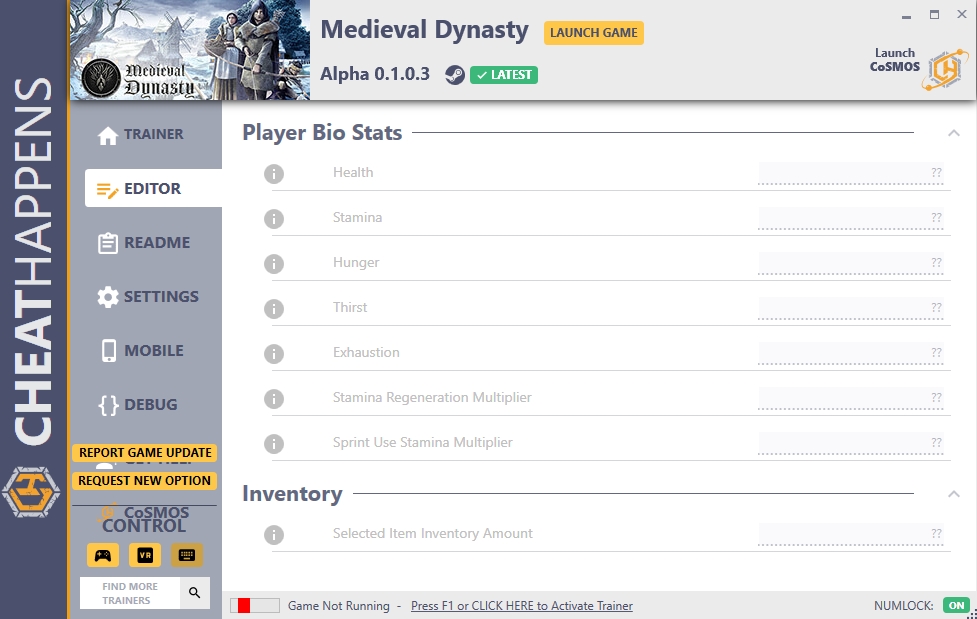 Medieval Dynasty v0.1.0.3 Trainer