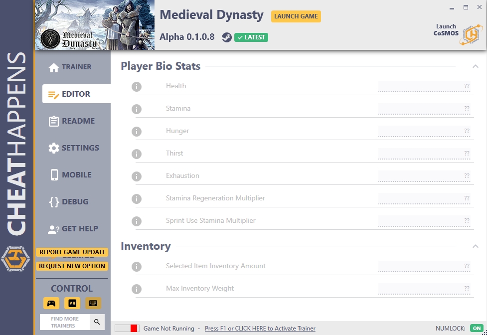 Medieval Dynasty v0.1.0.8 Trainer