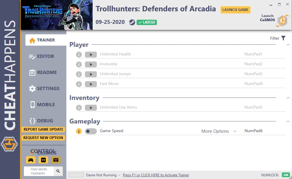 Trollhunters: Defenders of Arcadia Trainer