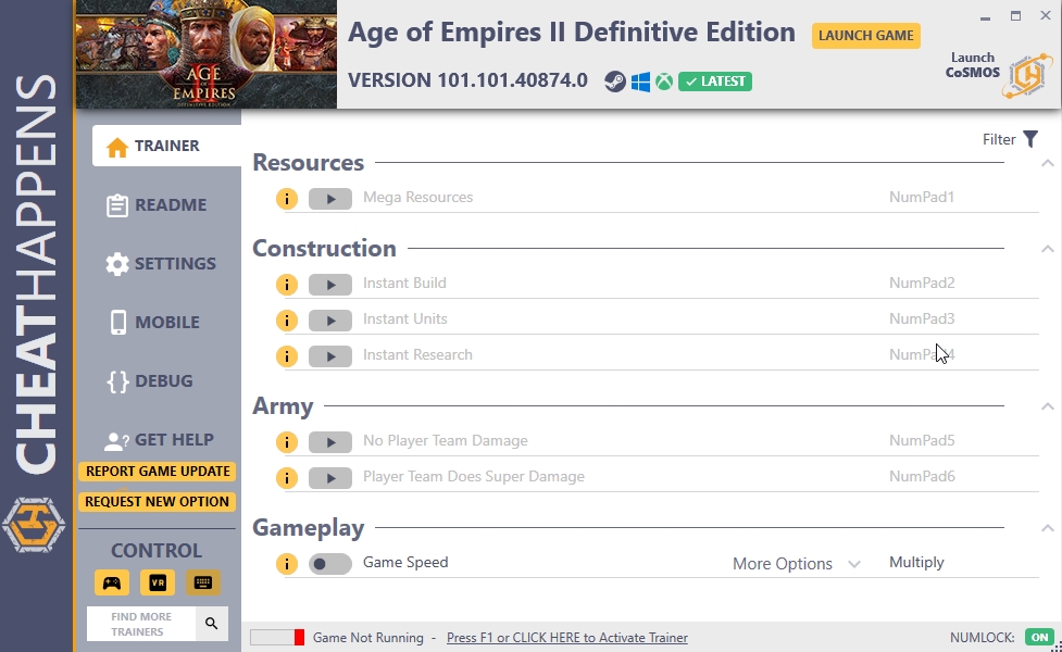 Age of Empires II: Definitive Edition v101.101.40874.0 Trainer