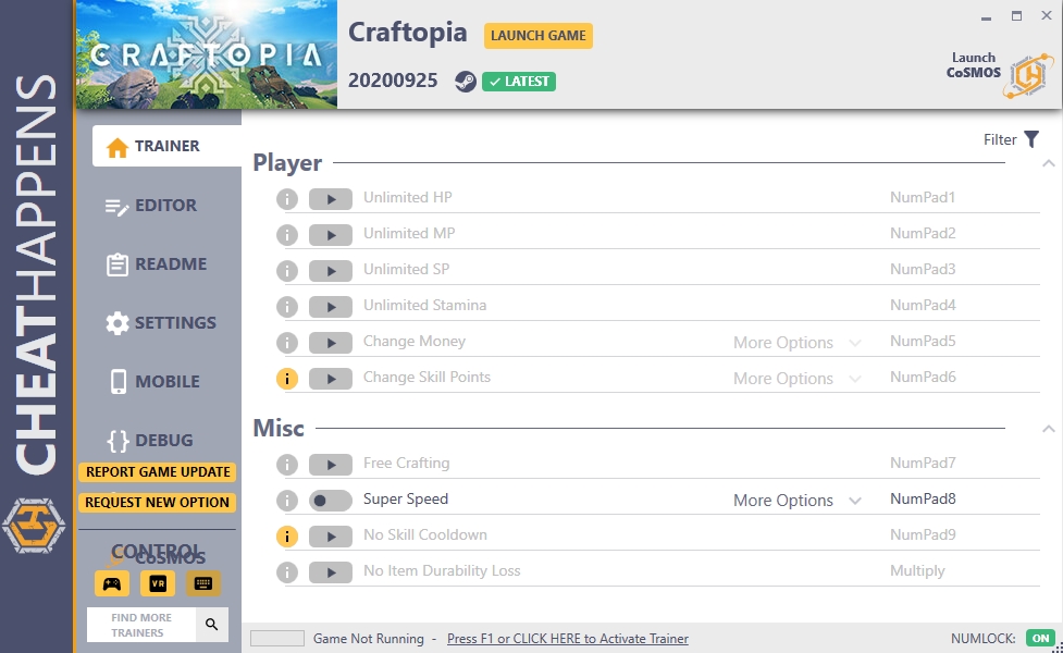 Craftopia v2020.09.27 Trainer