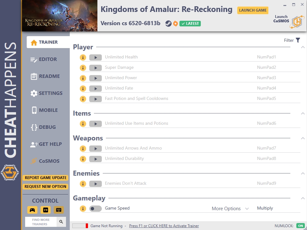 Kingdoms of Amalur: Re-Reckoning vcs 6520-6813b Trainer