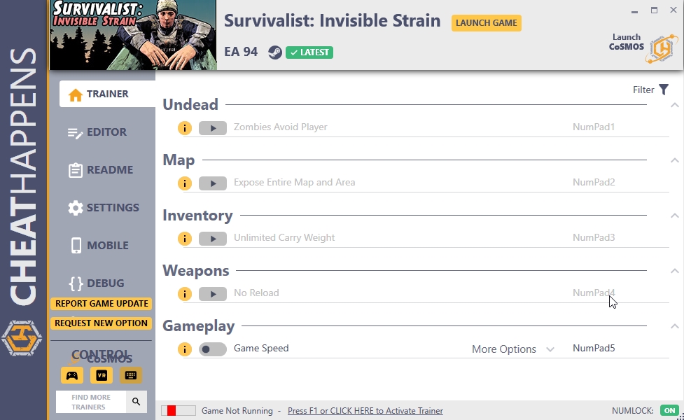 Survivalist: Invisible Strain vEA 94 Trainer