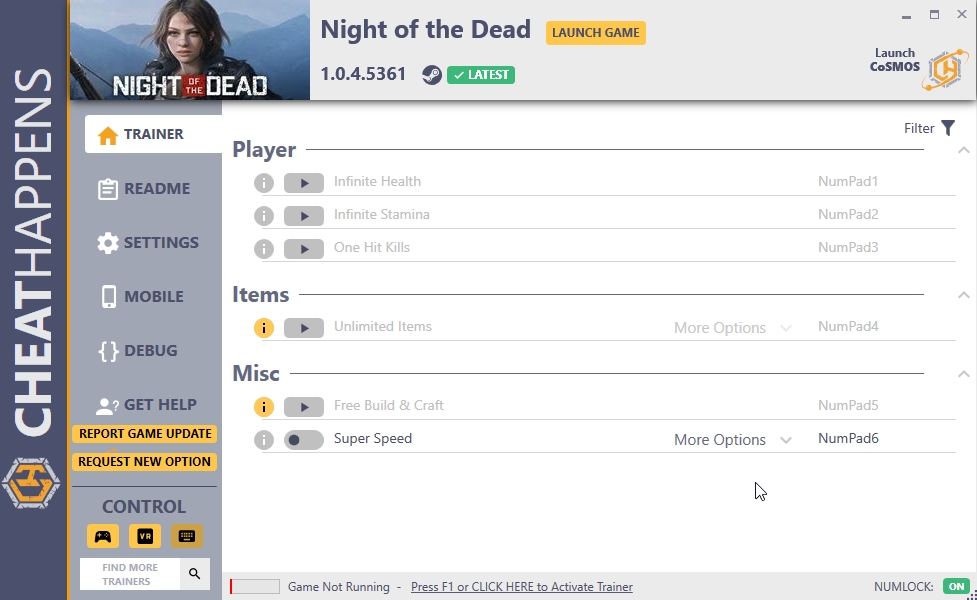 Night of the Dead v1.0.4.5361 Trainer