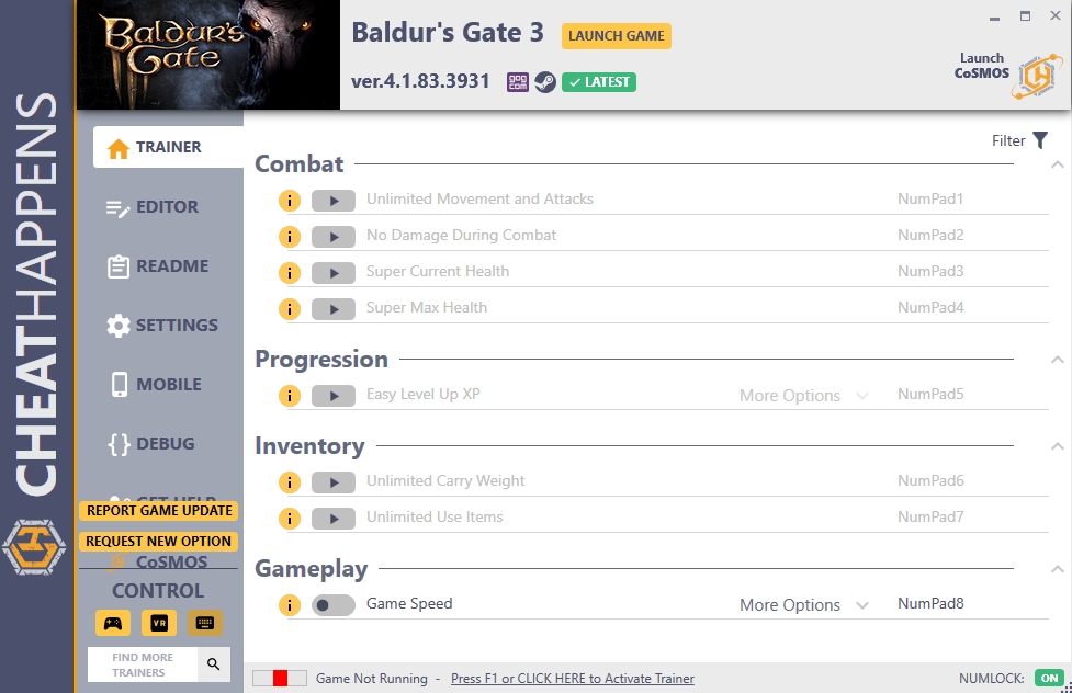 Baldur's Gate 3 v4.1.83.3931 Trainer