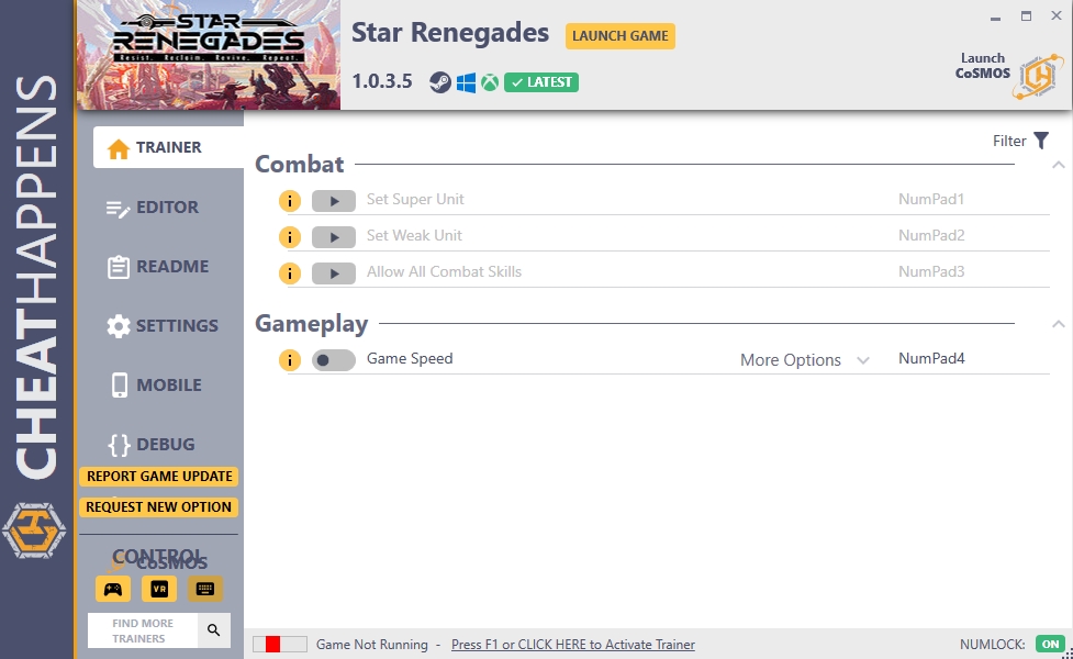 Star Renegades v1.0.3.5 Trainer