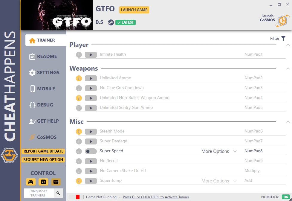 GTFO v0.5 Trainer