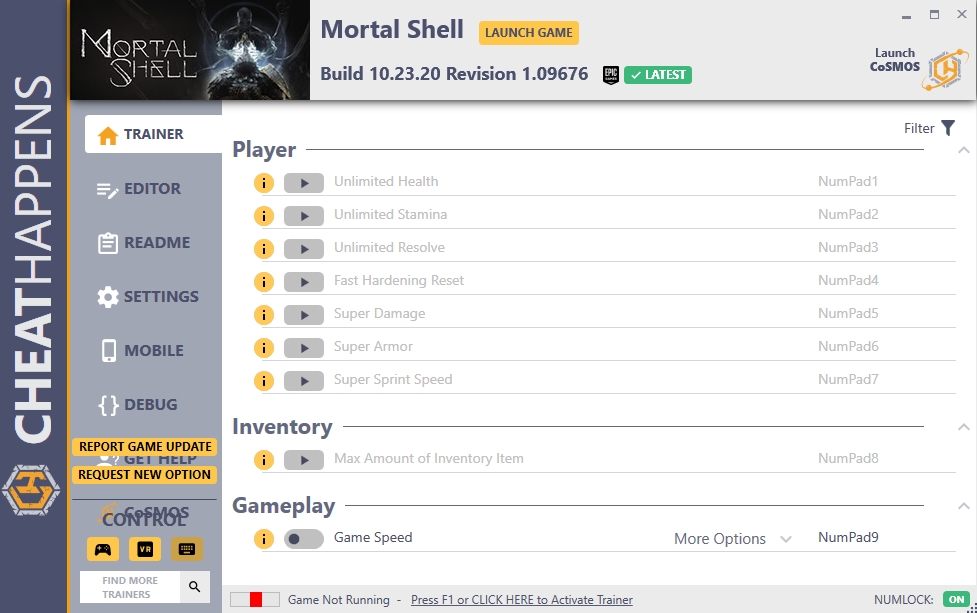 Mortal Shell vBuild 10.23.20 Revision 1.09676 Trainer