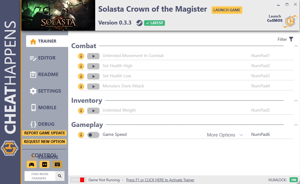 Solasta: Crown of the Magister v0.3.3 Trainer