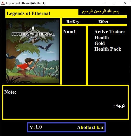 Legends of Ethernal Trainer +3