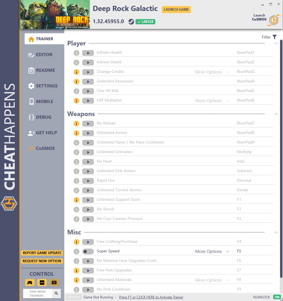 Deep Rock Galactic v1.32.45955.0 Trainer