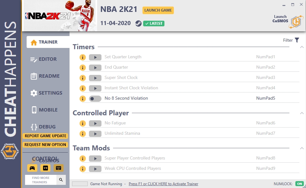 NBA 2K21 v11.04.2020 Trainer