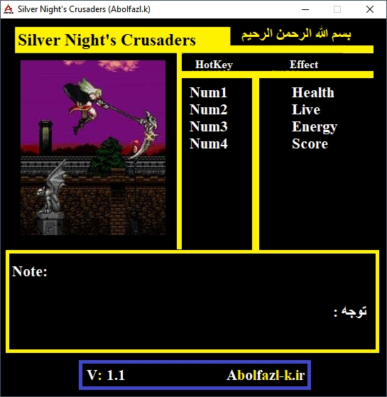 Silver Night's Crusaders v1.1 Trainer +4