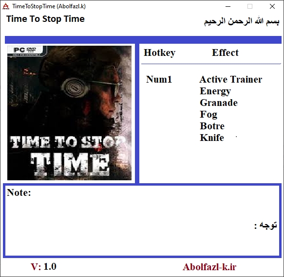 Time To Stop Time Trainer +5