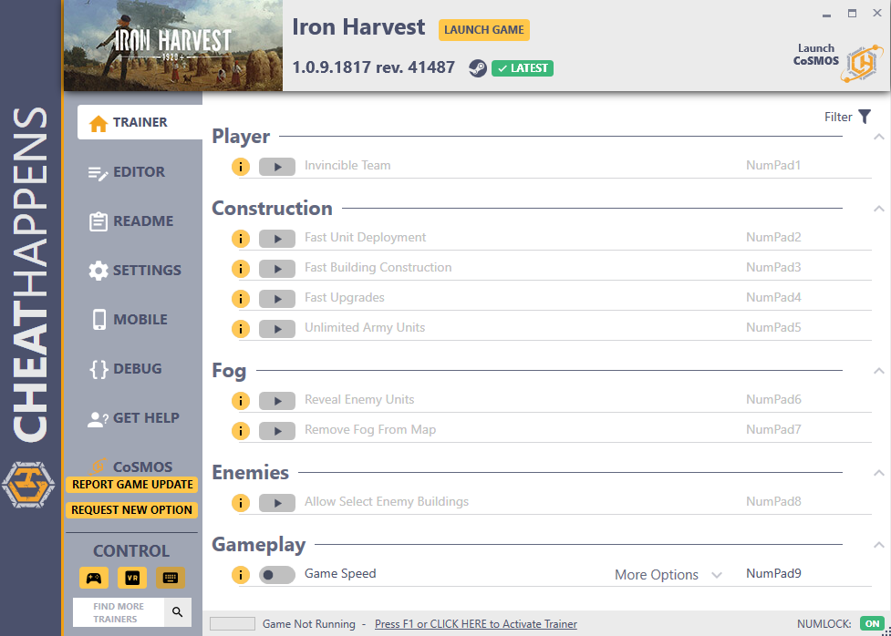 Iron Harvest v1.0.9.1817 rev. 41487 Trainer