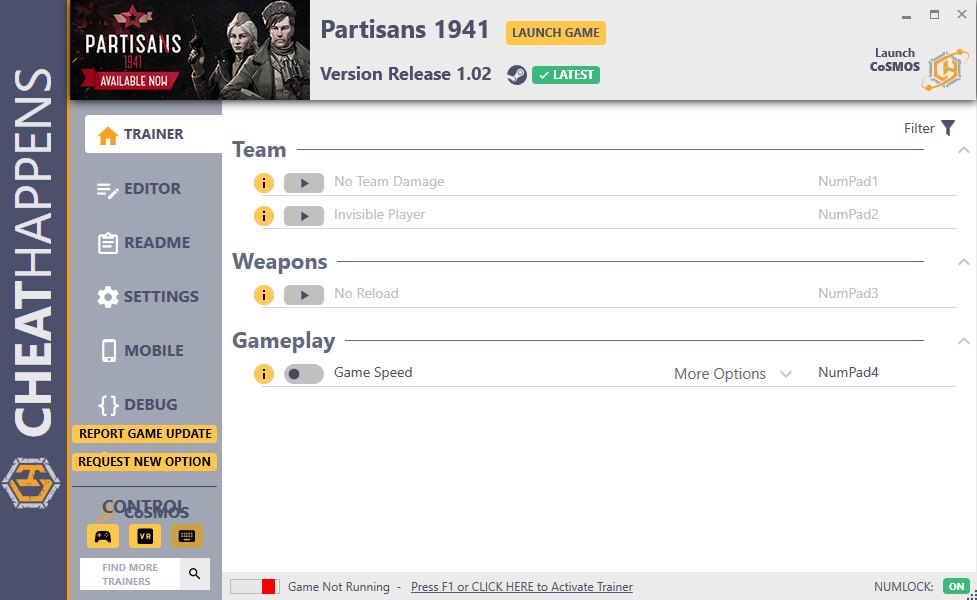 Partisans 1941 v1.02 Trainer