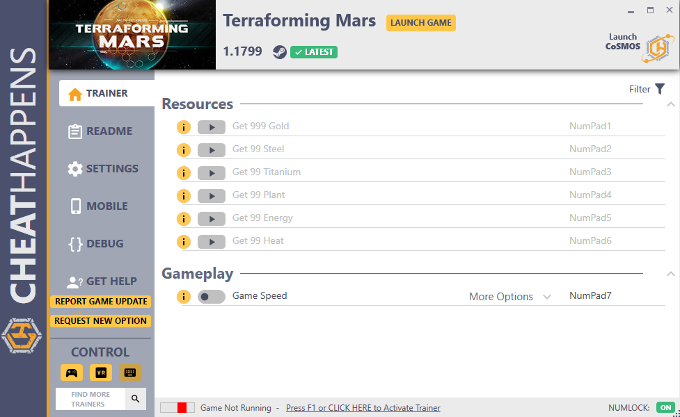 Terraforming Mars Trainer