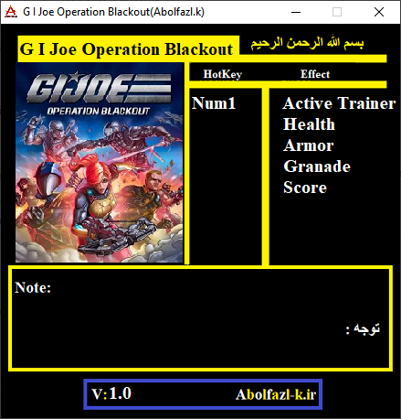 GI Joe: Operation Blackout Trainer +4