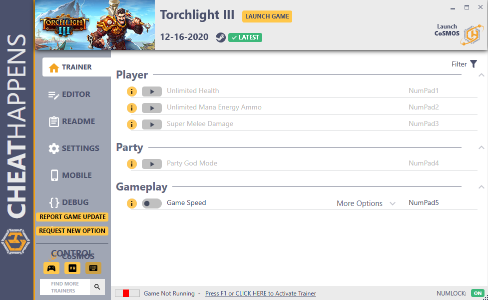 Torchlight III v12.16.2020 Trainer