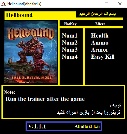 Hellbound v1.1.1 Trainer +4