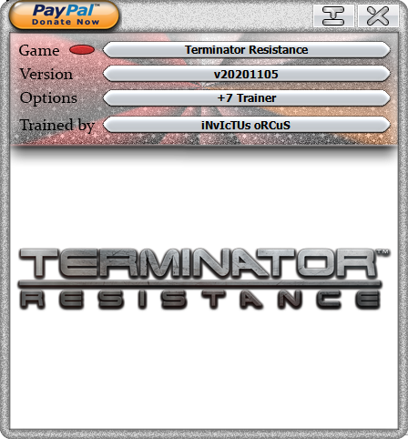 Terminator: Resistance v2020.11.05 Trainer +7