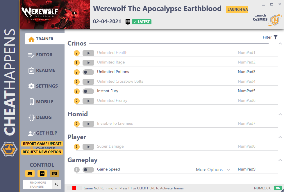 Werewolf: The Apocalypse - Earthblood Trainer +10