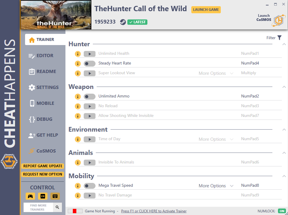 theHunter: Call of the Wild v1959233 Trainer +20