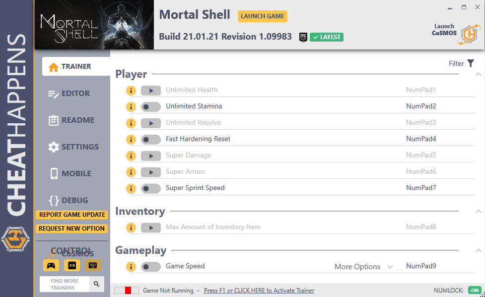 Mortal Shell vBuild 21.01.21 Revision 1.09983 Trainer