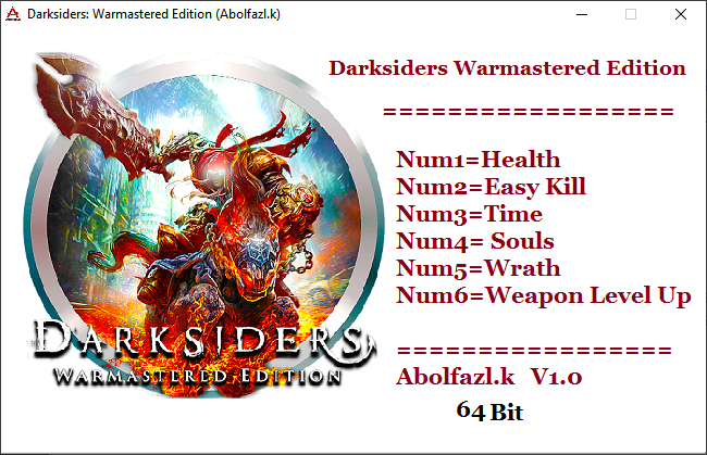 Darksiders: Warmastered Edition Trainer +6