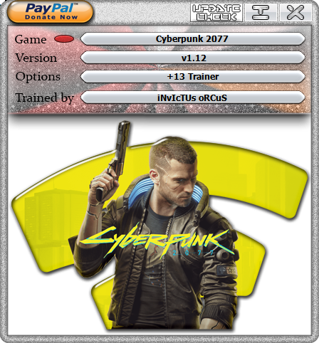 Cyberpunk 2077 v1.12 Trainer +13