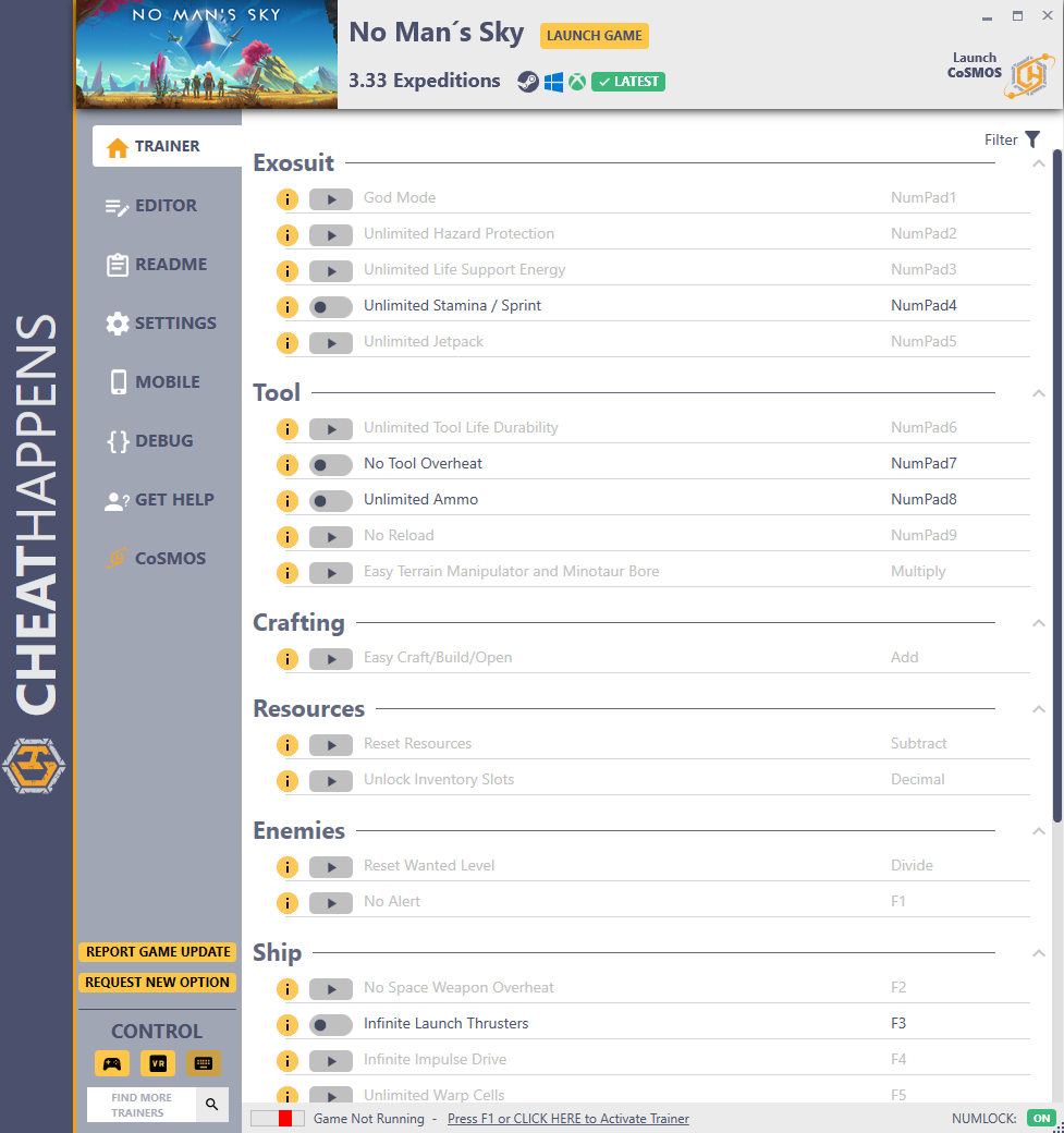 No Man's Sky Beyond v3.33 Expeditions Trainer +29