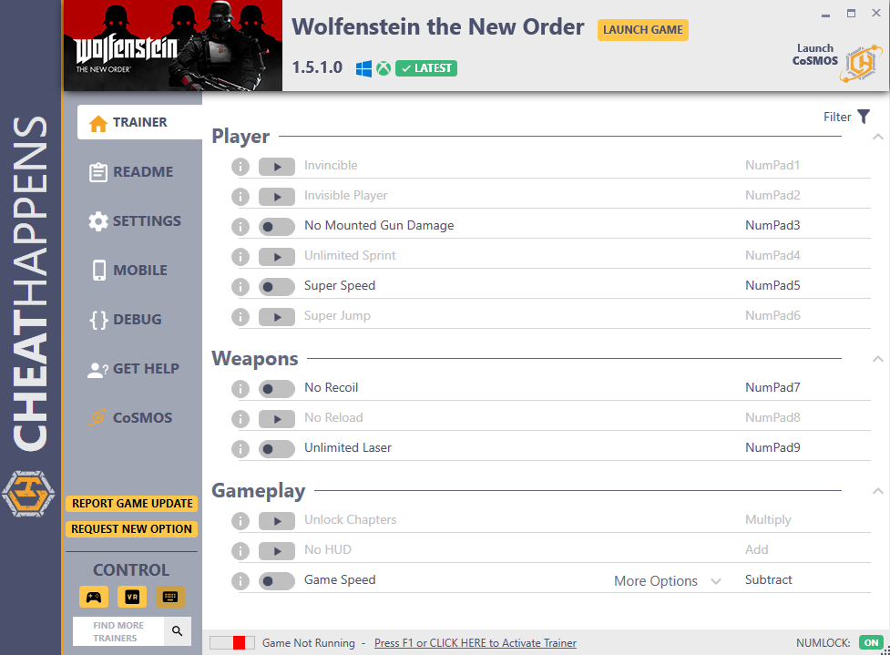 Wolfenstein: The New Order v1.5.1.0 Trainer +12