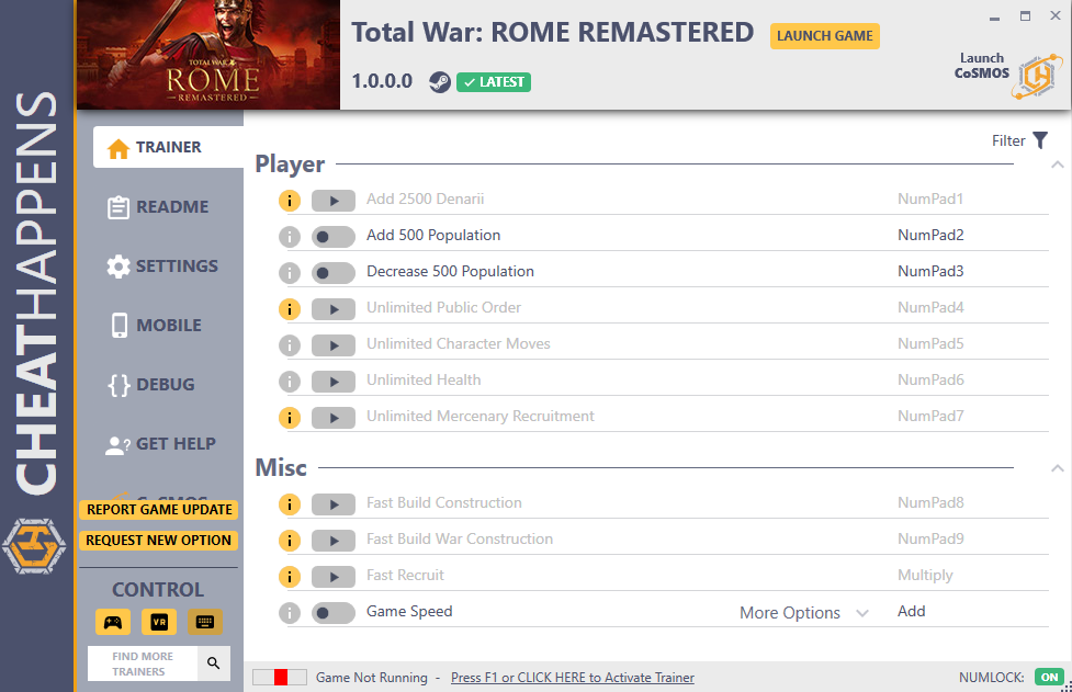 total war rome remastered trainer